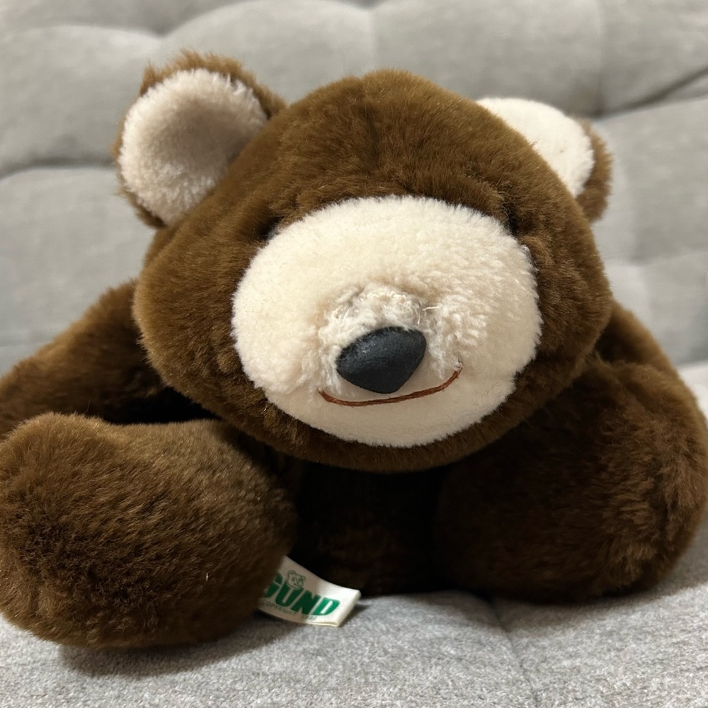 Vintage Gund Brown and Cream Plush 1981 Bear